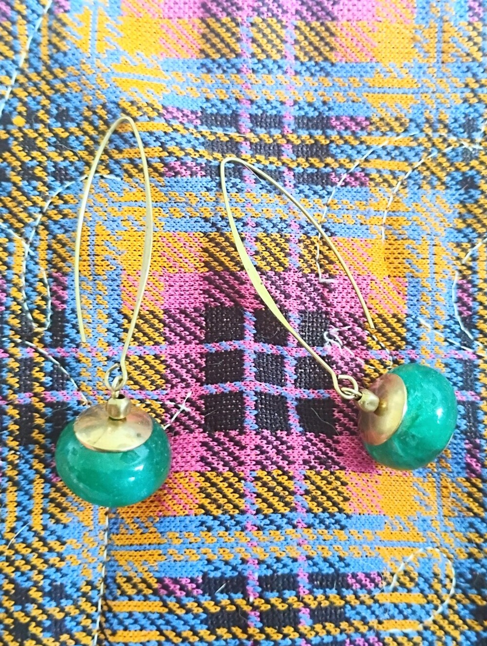 Handmade Chic Emerald Drop Earrings